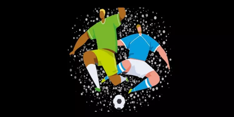 Vetor do Stock: Mobile football soccer. Mobile sport play match